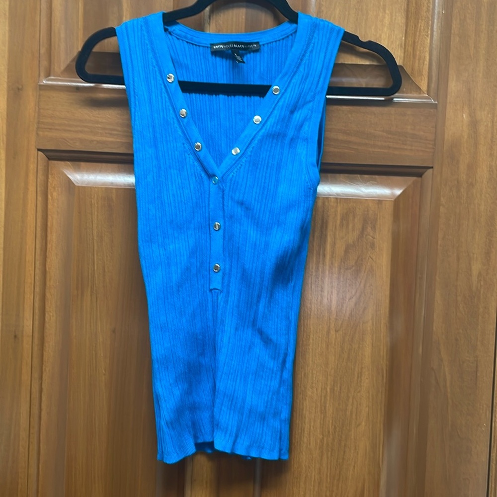 WHBM Turquoise Knit Tank